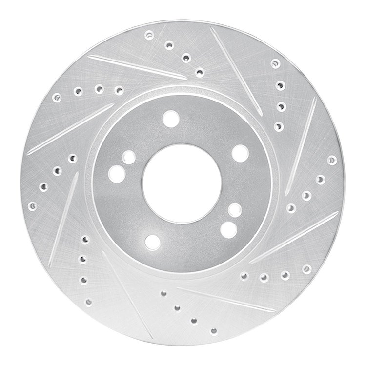 631-68005R Drilled/Slotted Brake Rotor [Silver], 1997-2001 Infiniti/Nissan, Position: Front Right