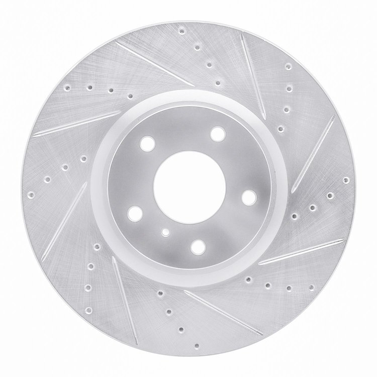631-68011R Drilled/Slotted Brake Rotor [Silver], 2007-2015 Infiniti/Nissan, Position: Front Right