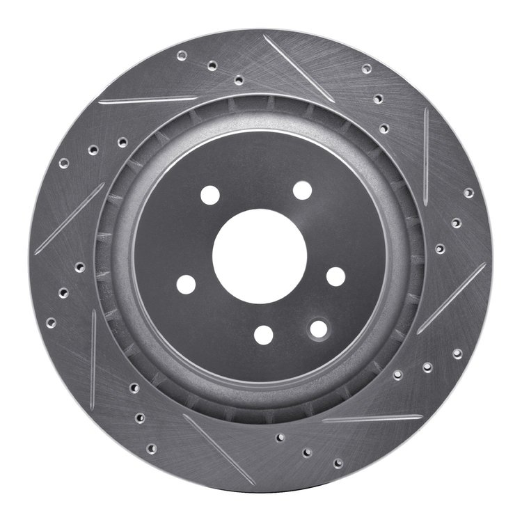631-68013R Drilled/Slotted Brake Rotor [Silver], Fits Select Infiniti/Nissan, Position: Rear Right
