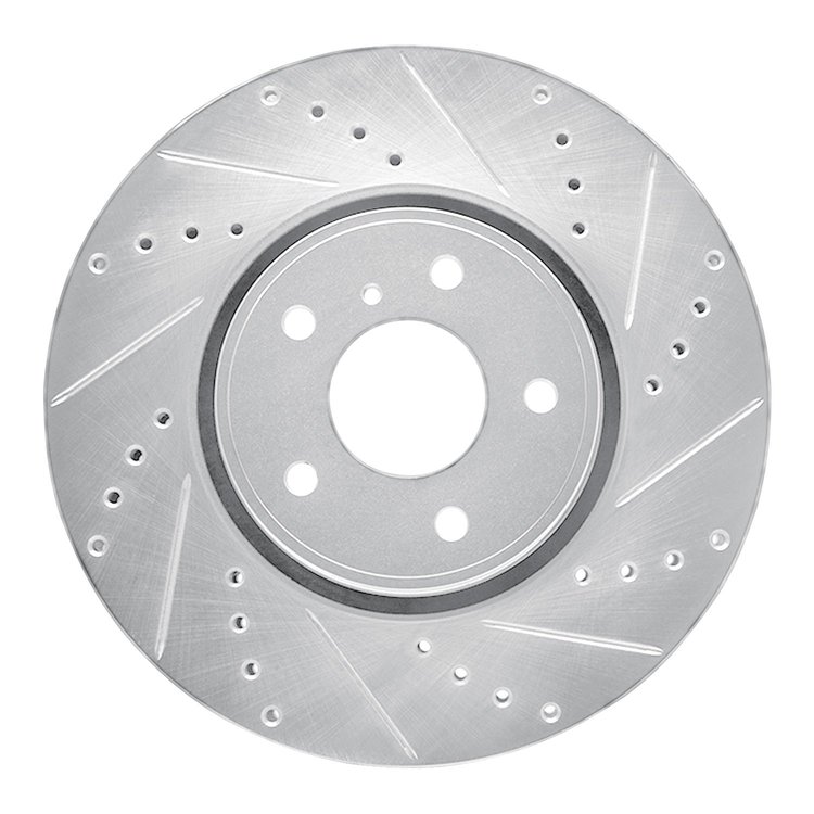 631-68014R Drilled/Slotted Brake Rotor [Silver], 2005-2014 Infiniti/Nissan, Position: Front Right