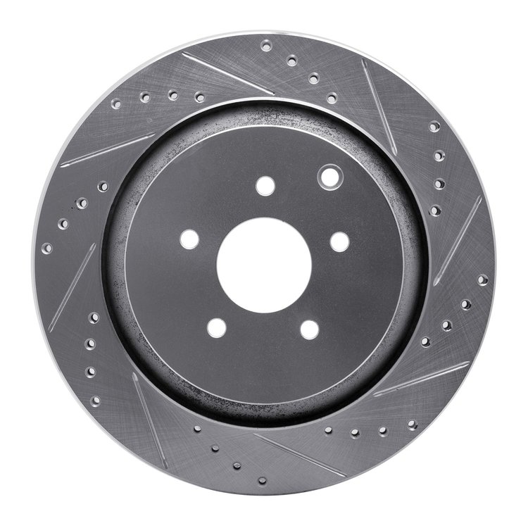 631-68015R Drilled/Slotted Brake Rotor [Silver], Fits Select Infiniti/Nissan, Position: Rear Right