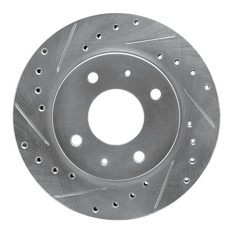 631-72006L Drilled/Slotted Brake Rotor [Silver], 1985-1991 Multiple Makes/Models, Position: Front Left