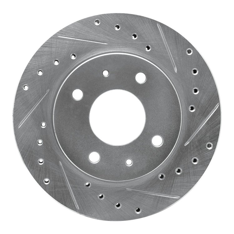 631-72006R Drilled/Slotted Brake Rotor [Silver], 1985-1991 Multiple Makes/Models, Position: Front Right