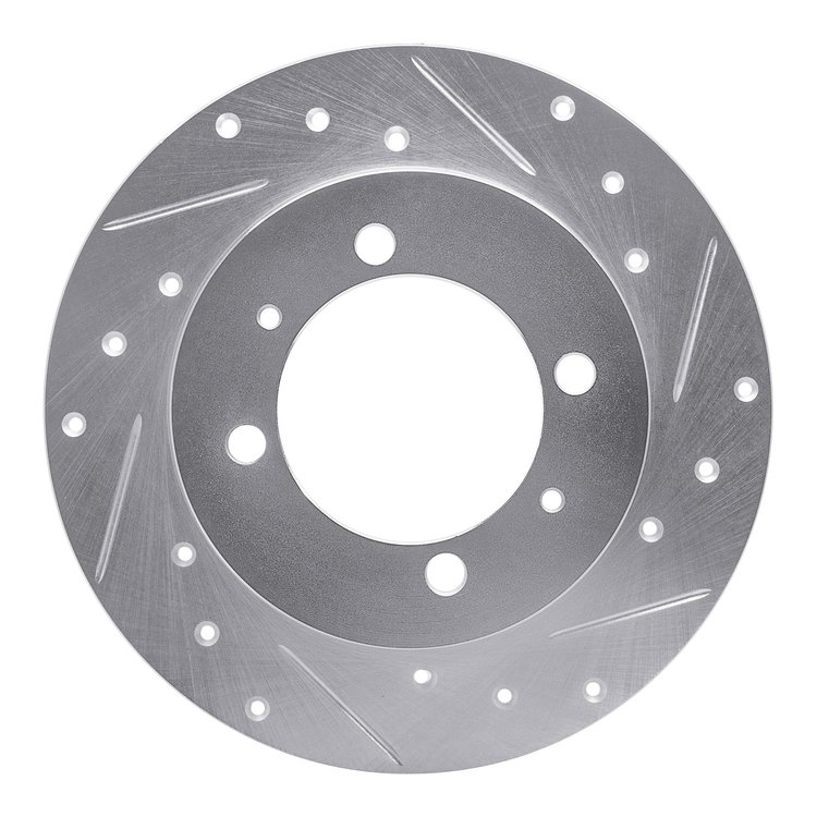 631-72011R Drilled/Slotted Brake Rotor [Silver], 1988-1993 Multiple Makes/Models, Position: Rear Right