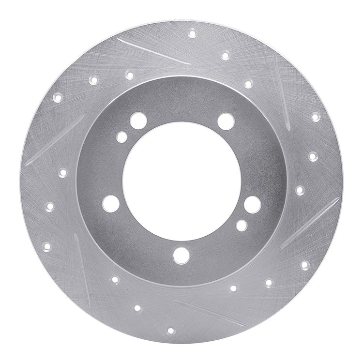 631-72012R Drilled/Slotted Brake Rotor [Silver], 1990-1994 Multiple Makes/Models, Position: Rear Right