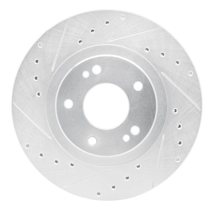 631-72014L Drilled/Slotted Brake Rotor [Silver], 1991-1993 Multiple Makes/Models, Position: Front Left