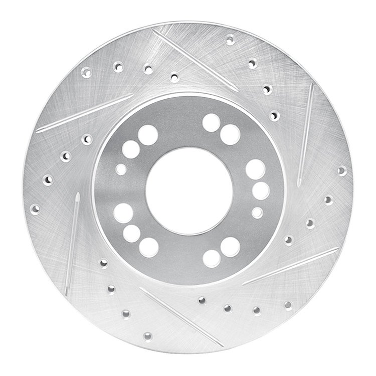 631-72015R Drilled/Slotted Brake Rotor [Silver], 1991-2004 Multiple Makes/Models, Position: Front Right