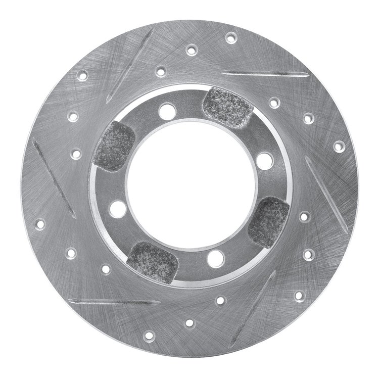 631-72019L Drilled/Slotted Brake Rotor [Silver], 1991-1992 Multiple Makes/Models, Position: Front Left