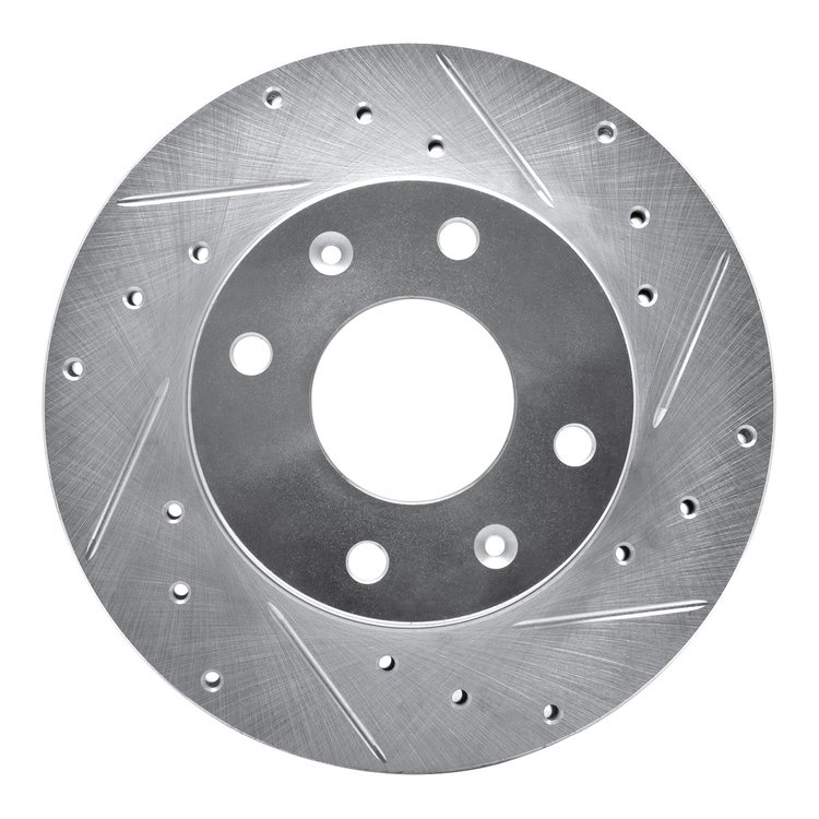631-72022R Drilled/Slotted Brake Rotor [Silver], 1988-2007 Multiple Makes/Models, Position: Front Right
