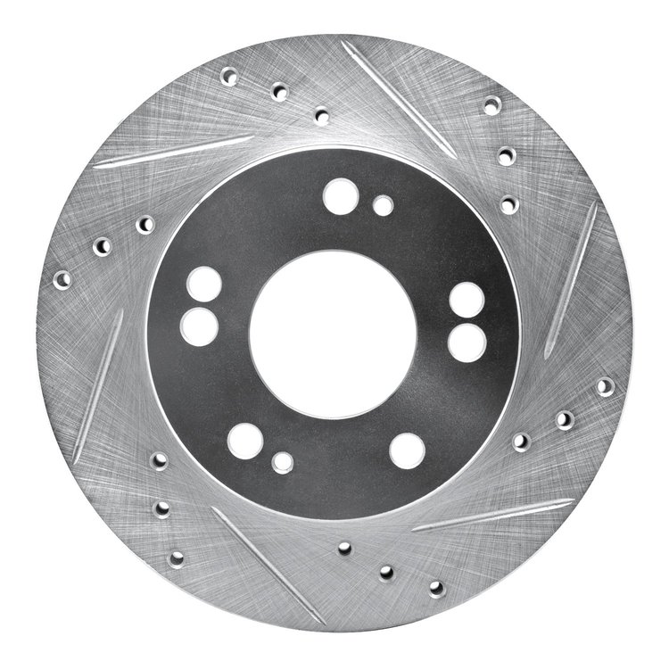631-72023R Drilled/Slotted Brake Rotor [Silver], 1990-2005 Multiple Makes/Models, Position: Front Right
