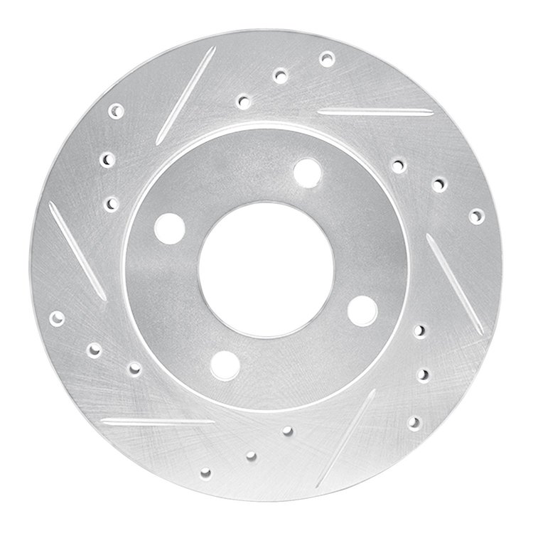 631-72024L Drilled/Slotted Brake Rotor [Silver], 1992-2000 Multiple Makes/Models, Position: Front Left