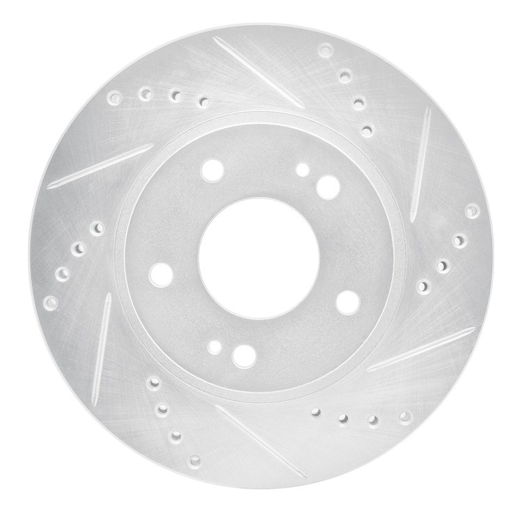 631-72034R Drilled/Slotted Brake Rotor [Silver], 2000-2012 Multiple Makes/Models, Position: Front Right