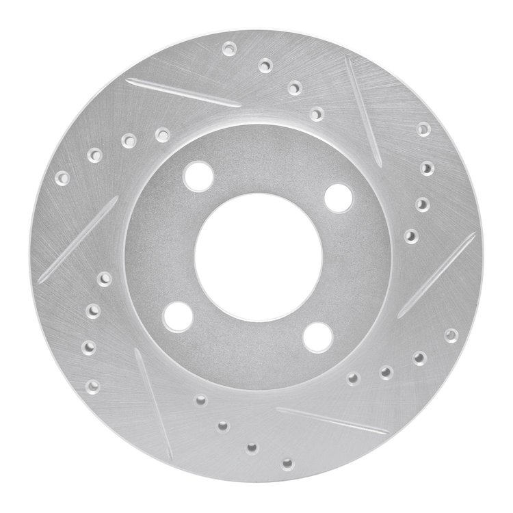 631-73000R Drilled/Slotted Brake Rotor [Silver], 1978-1992 Audi/Volkswagen, Position: Front Right