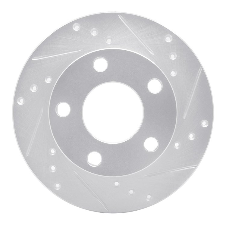 631-73002R Drilled/Slotted Brake Rotor [Silver], 1980-1991 Audi/Volkswagen, Position: Rear Right