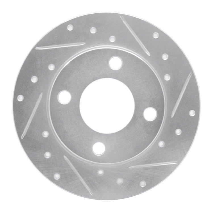 631-73006R Drilled/Slotted Brake Rotor [Silver], 1984-1995 Audi/Volkswagen, Position: Rear Right