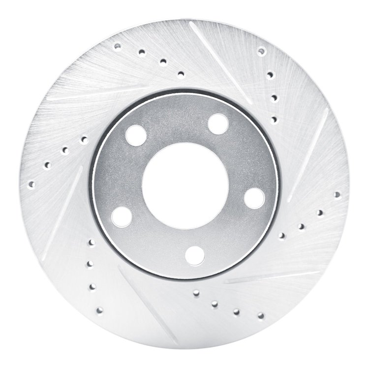 631-73014R Drilled/Slotted Brake Rotor [Silver], 1990-1997 Audi/Volkswagen, Position: Front Right