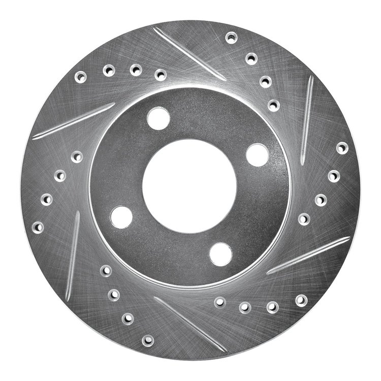 631-73016R Drilled/Slotted Brake Rotor [Silver], 1990-1991 Audi/Volkswagen, Position: Front Right