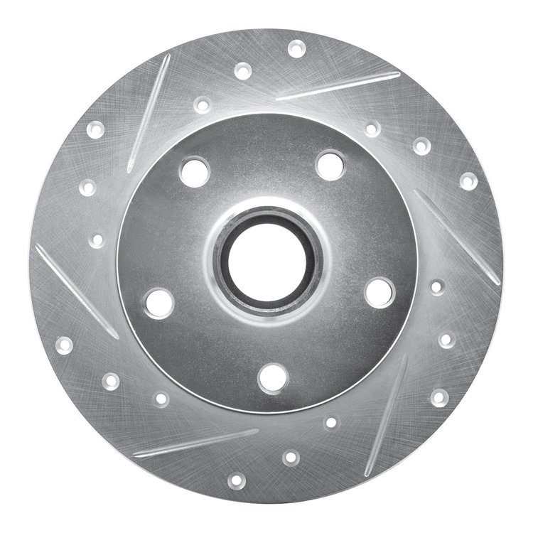 631-73017L Drilled/Slotted Brake Rotor [Silver], 1996-2008 Audi/Volkswagen, Position: Rear Left