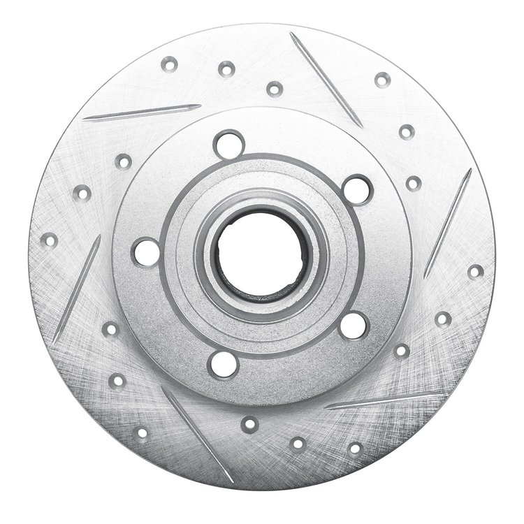 631-73017R Drilled/Slotted Brake Rotor [Silver], 1996-2008 Audi/Volkswagen, Position: Rear Right