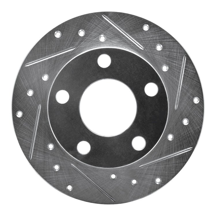 631-73018R Drilled/Slotted Brake Rotor [Silver], 1998-2001 Audi/Volkswagen, Position: Rear Right