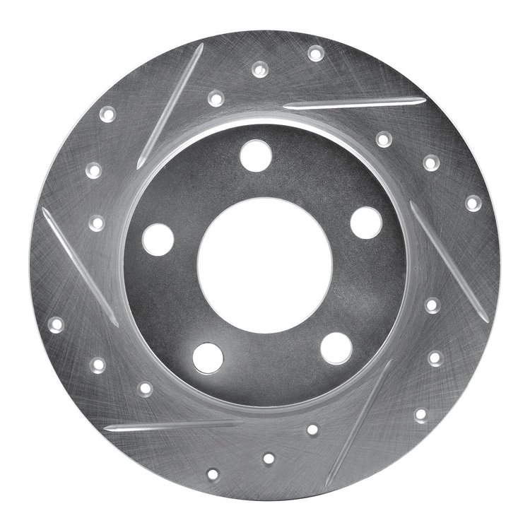 631-73021L Drilled/Slotted Brake Rotor [Silver], 1999-2002 Audi/Volkswagen, Position: Rear Left