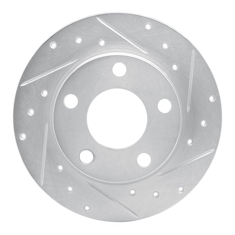 631-73021R Drilled/Slotted Brake Rotor [Silver], 1999-2002 Audi/Volkswagen, Position: Rear Right