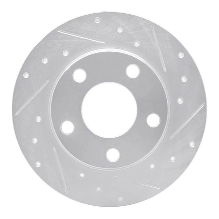 631-73022R Drilled/Slotted Brake Rotor [Silver], 1999-2005 Audi/Volkswagen, Position: Rear Right