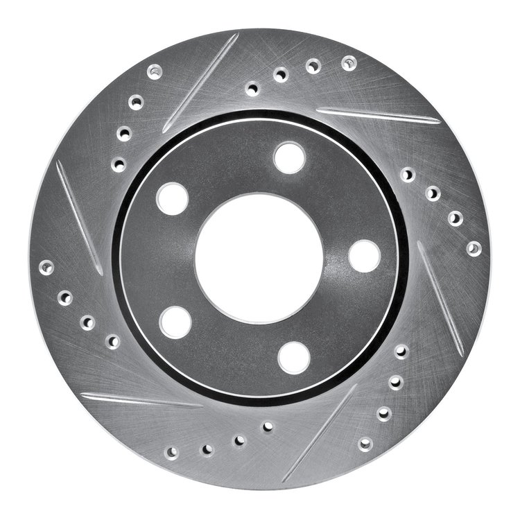 631-73024L Drilled/Slotted Brake Rotor [Silver], 2000-2002 Audi/Volkswagen, Position: Rear Left