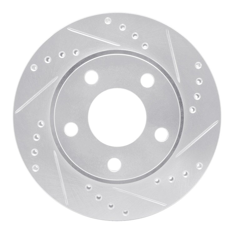 631-73024R Drilled/Slotted Brake Rotor [Silver], 2000-2002 Audi/Volkswagen, Position: Rear Right
