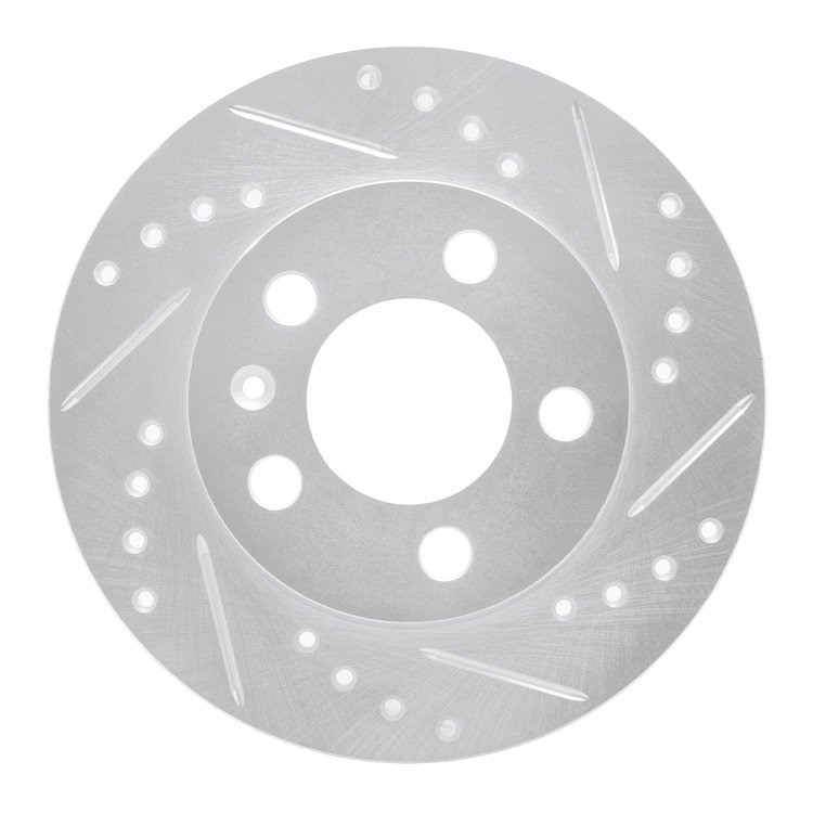 631-73025R Drilled/Slotted Brake Rotor [Silver], 2001-2006 Audi/Volkswagen, Position: Rear Right