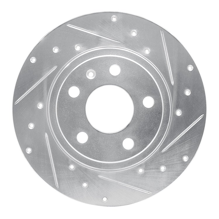 631-73037R Drilled/Slotted Brake Rotor [Silver], 2000-2009 Audi/Volkswagen, Position: Rear Right