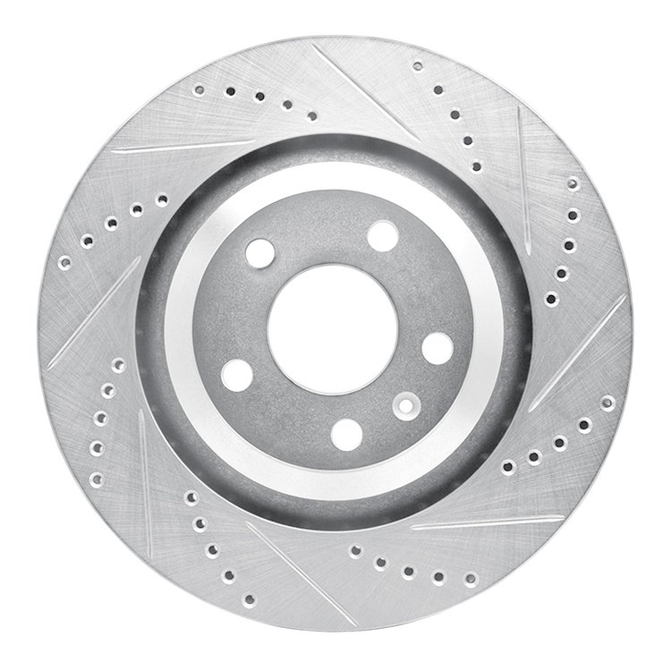 631-73039R Drilled/Slotted Brake Rotor [Silver], 2005-2011 Audi/Volkswagen, Position: Rear Right