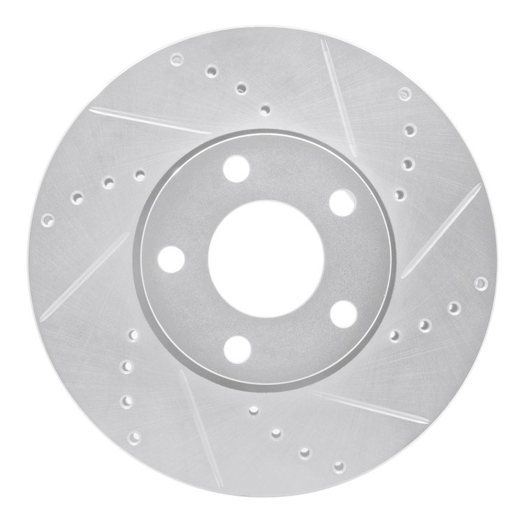 631-73041R Drilled/Slotted Brake Rotor [Silver], 1992-2008 Audi/Volkswagen, Position: Front Right