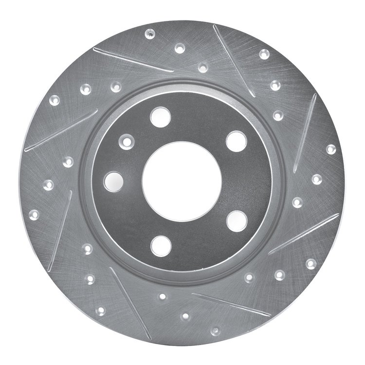 631-73053R Drilled/Slotted Brake Rotor [Silver], 2008-2015 Audi/Volkswagen, Position: Rear Right