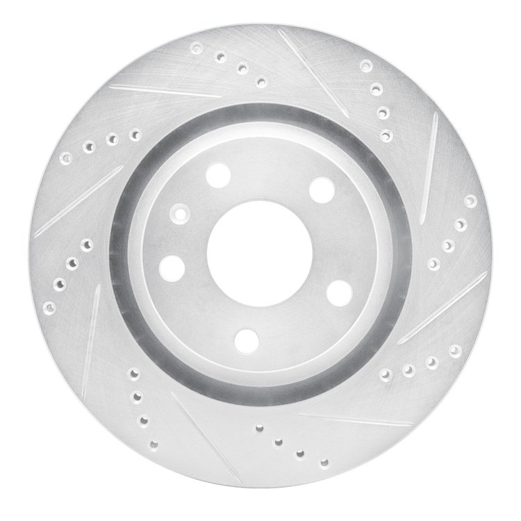 631-73055R Drilled/Slotted Brake Rotor [Silver], 2008-2015 Audi/Volkswagen, Position: Rear Right