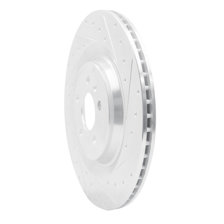 631-73063R Drilled/Slotted Brake Rotor [Silver], 2011-2018 Audi/Volkswagen, Position: Rear Right