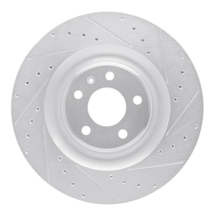 631-73079R Drilled/Slotted Brake Rotor [Silver], Fits Select Audi/Volkswagen, Position: Rear Right