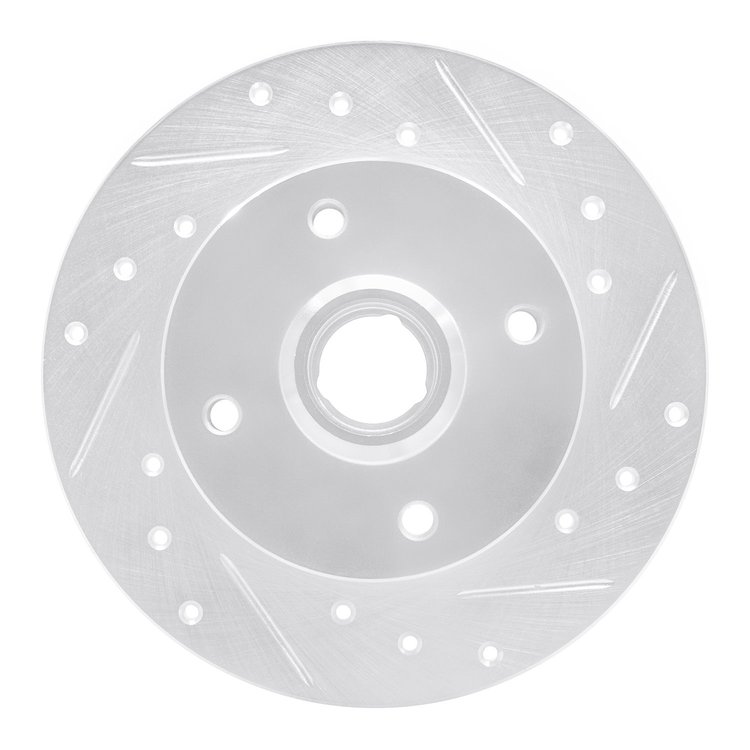 631-74005R Drilled/Slotted Brake Rotor [Silver], 1985-2002 Audi/Volkswagen, Position: Rear Right