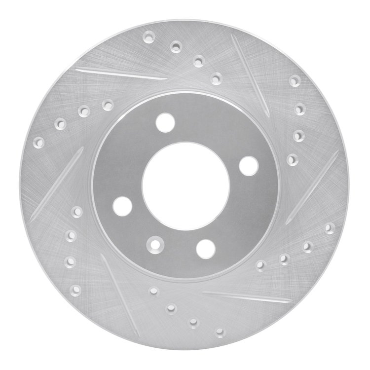 631-74006R Drilled/Slotted Brake Rotor [Silver], 1986-2008 Audi/Volkswagen, Position: Front Right