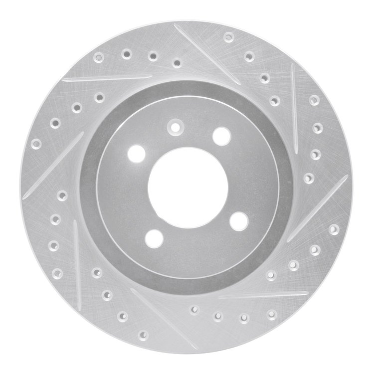 631-74008R Drilled/Slotted Brake Rotor [Silver], 1990-1993 Audi/Volkswagen, Position: Front Right