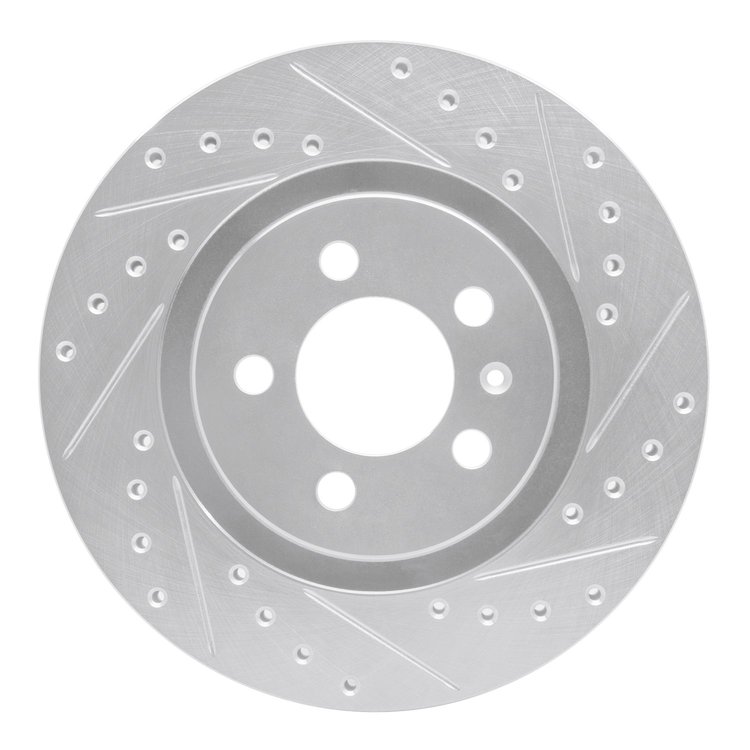 631-74009R Drilled/Slotted Brake Rotor [Silver], 1992-1995 Audi/Volkswagen, Position: Front Right