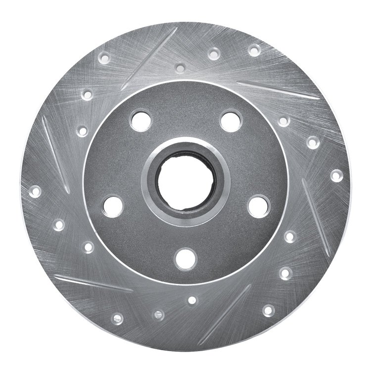 631-74010L Drilled/Slotted Brake Rotor [Silver], 1992-1998 Audi/Volkswagen, Position: Rear Left