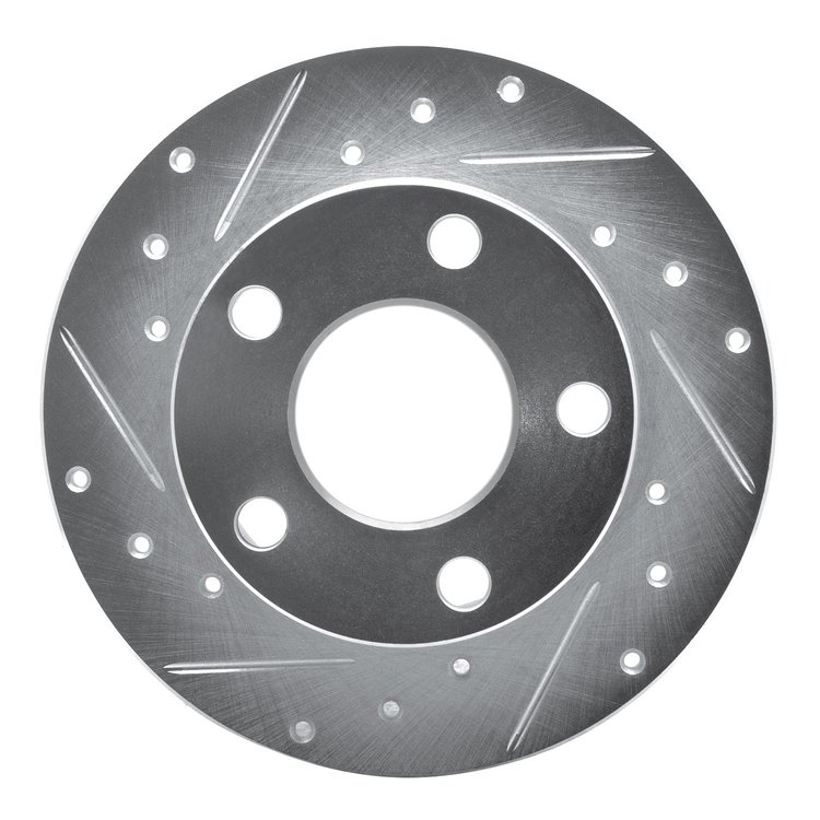 631-74011L Drilled/Slotted Brake Rotor [Silver], 1992-2005 Audi/Volkswagen, Position: Rear Left