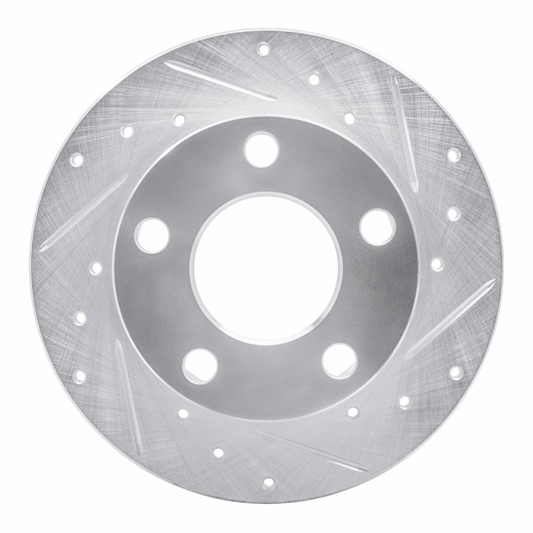 631-74011R Drilled/Slotted Brake Rotor [Silver], 1992-2005 Audi/Volkswagen, Position: Rear Right