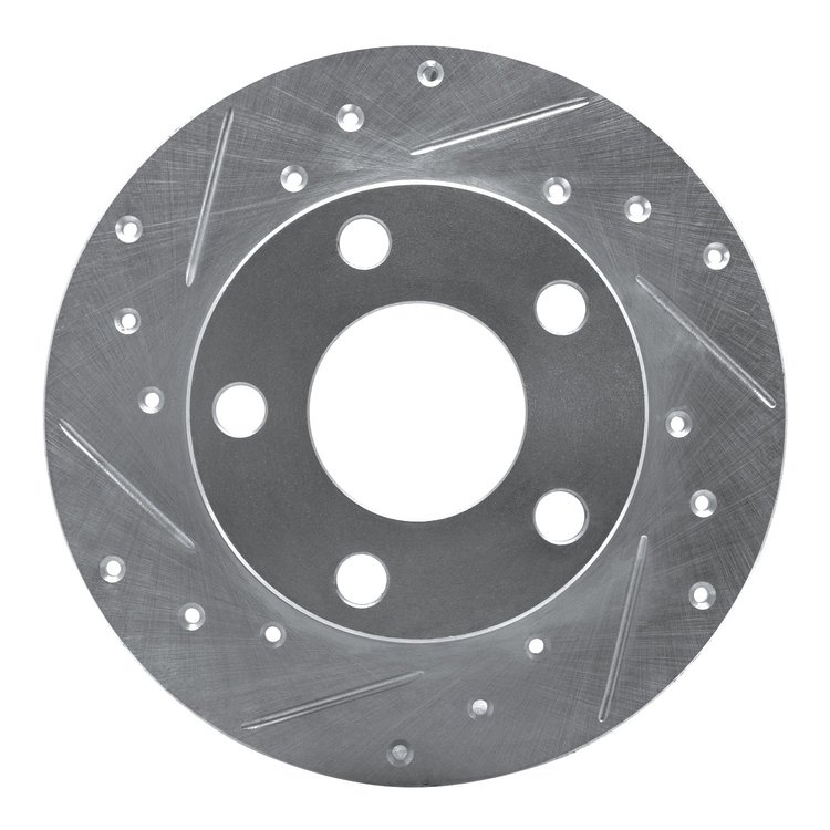 631-74014L Drilled/Slotted Brake Rotor [Silver], 1996-2005 Audi/Volkswagen, Position: Rear Left