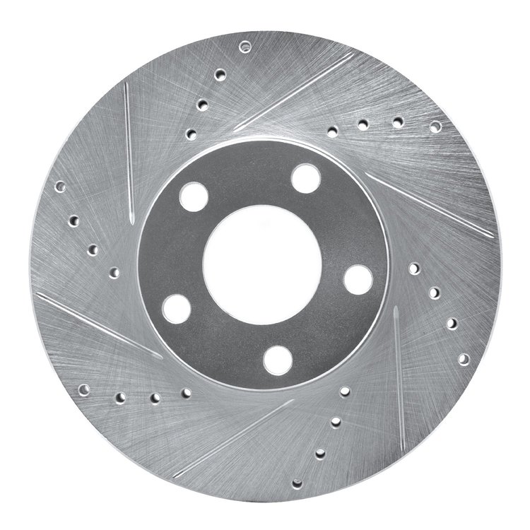 631-74017L Drilled/Slotted Brake Rotor [Silver], 1998-1998 Audi/Volkswagen, Position: Front Left