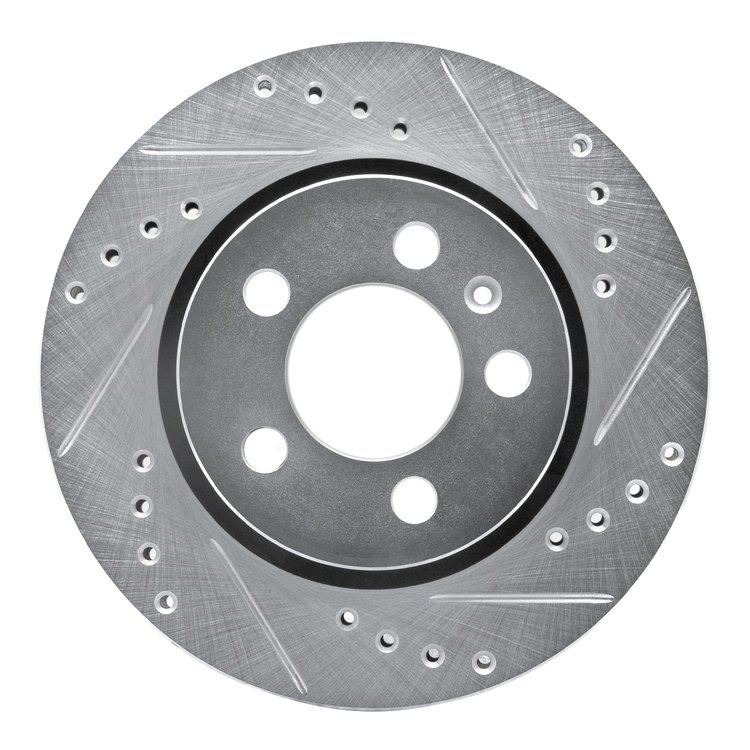 631-74022R Drilled/Slotted Brake Rotor [Silver], 2000-2006 Audi/Volkswagen, Position: Rear Right