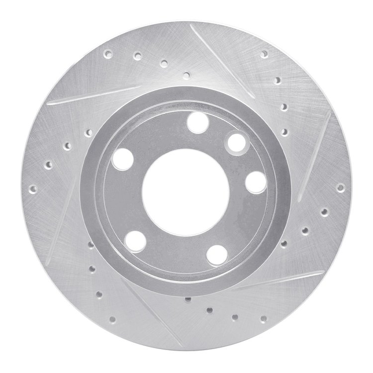631-74040R Drilled/Slotted Brake Rotor [Silver], 1992-1995 Audi/Volkswagen, Position: Front Right
