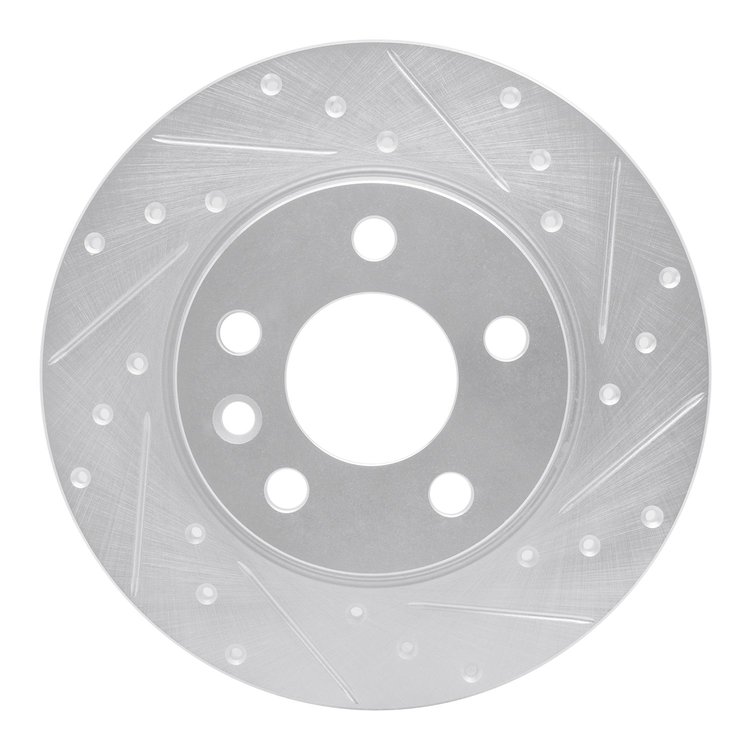 631-74044R Drilled/Slotted Brake Rotor [Silver], 1996-2000 Audi/Volkswagen, Position: Rear Right