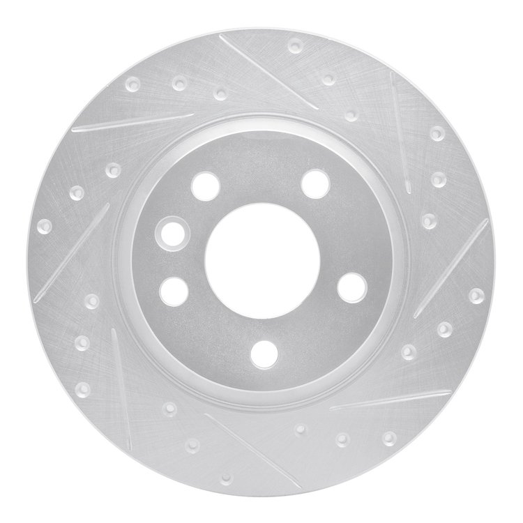 631-74047R Drilled/Slotted Brake Rotor [Silver], 2001-2003 Audi/Volkswagen, Position: Rear Right